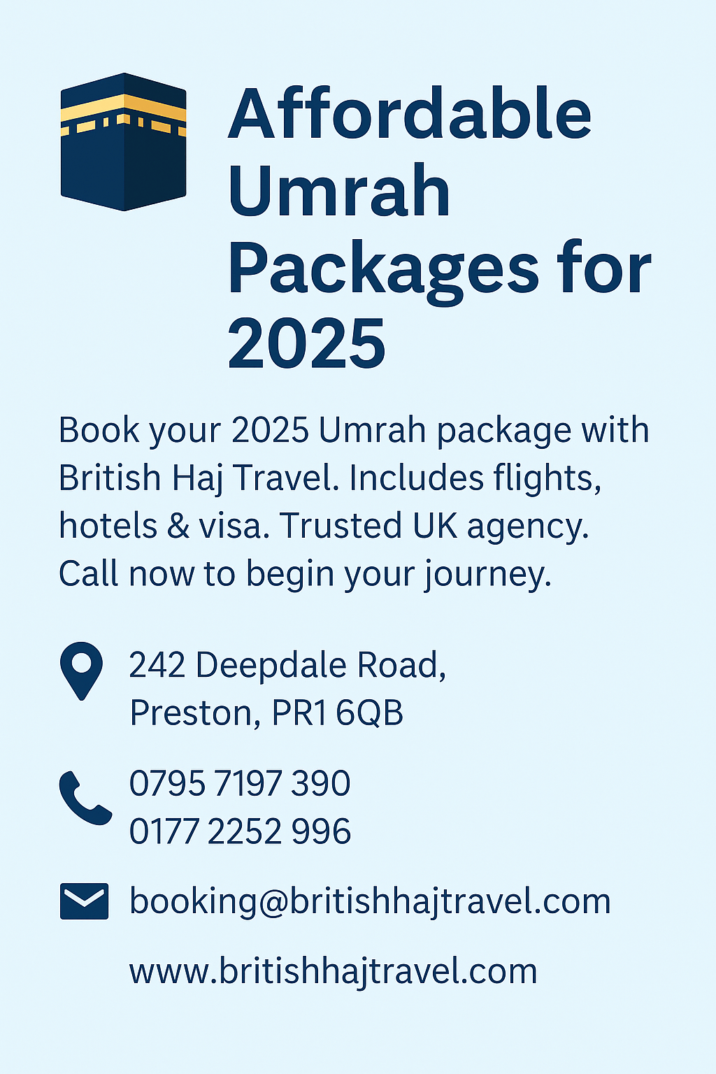 🕋 Affordable Umrah Packages for 2025 – British Haj Travel
