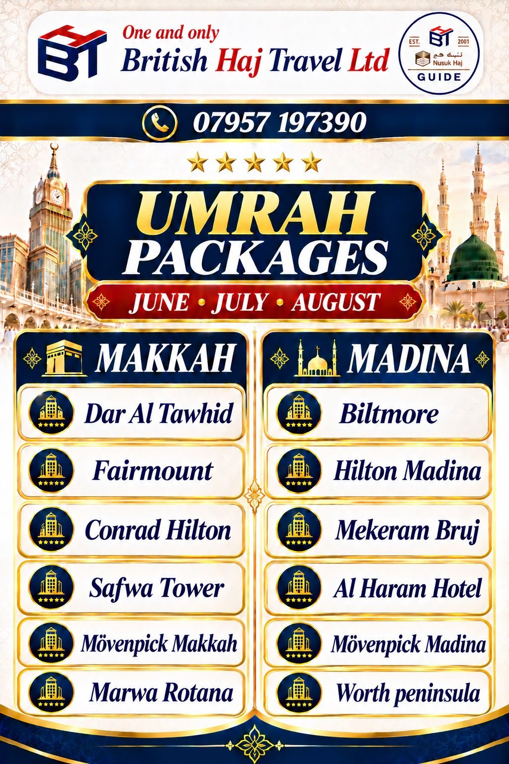 British Haj Travel Umrah Banner
